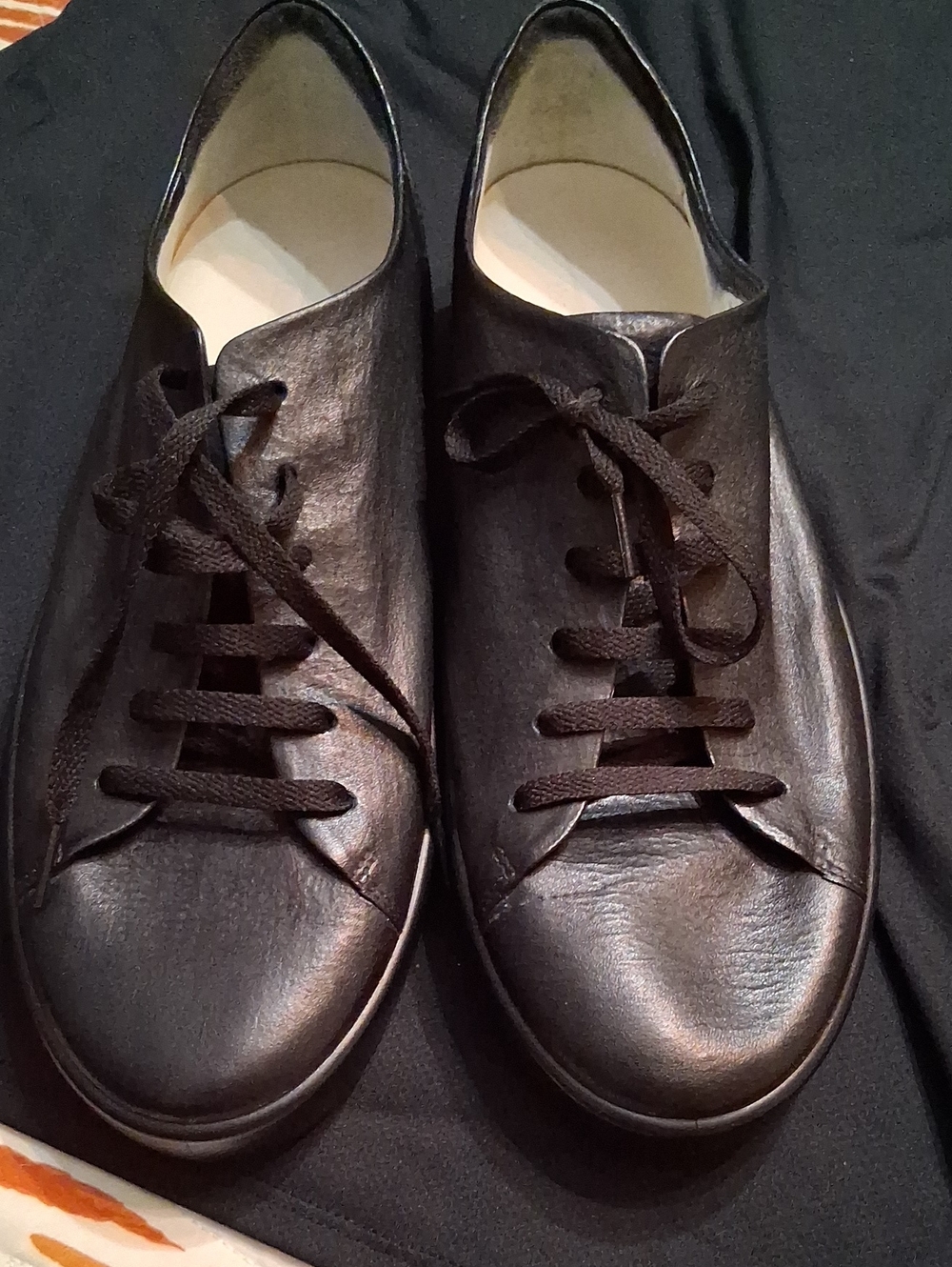 ECCO BlackPremium Leather Lace-Up Sneakers The Last Conspiracy